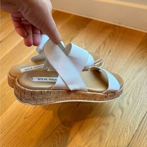 Steve Madden White Sandals size 7.5